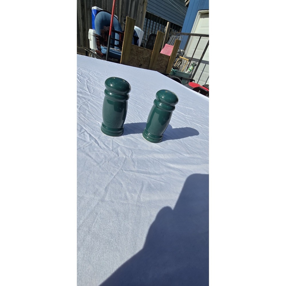 Set Of Green Salt And Pepper Shakers
